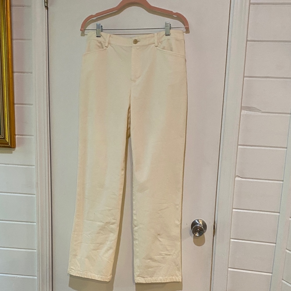 Ralph Lauren Cream Straight Leg Jeans